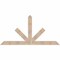 Ekena Millwork Saratoga Smooth Timber Gable Bracket, Douglas Fir, 84"W x 42"H x 1 1/2"D x 5 1/2"F, 12/12 Pitch GBW084X42X0206SAR00SDF - alternate 1